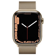 Apple Watch Series 7 4G 45mm Gold Stainless Steel Case with Gold Milanese Loop (MKJY3)
