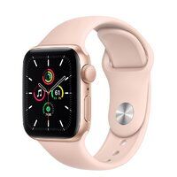 Apple Watch SE GPS 40mm Gold Aluminum Case with Pink Sand Sport Band (MYDN2), Золотой
