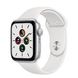 Apple Watch SE LTE 40mm Silver Aluminum Case with White Sport Band (MYE82), Белый