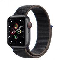 Apple Watch SE LTE 40mm Space Gray Aluminum Case with Charcoal Sport Loop (MYEE2 / MYEL2), Темно-серый