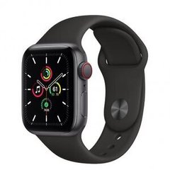 Apple Watch SE LTE 40mm Space Gray Aluminum Case with Black Sport Band (MYED2 / MYEK2), Тёмно-серый