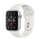 Apple Watch Series 5 GPS 40mm Silver Aluminum w. White b.- Silver Aluminum (MWV62), Белый